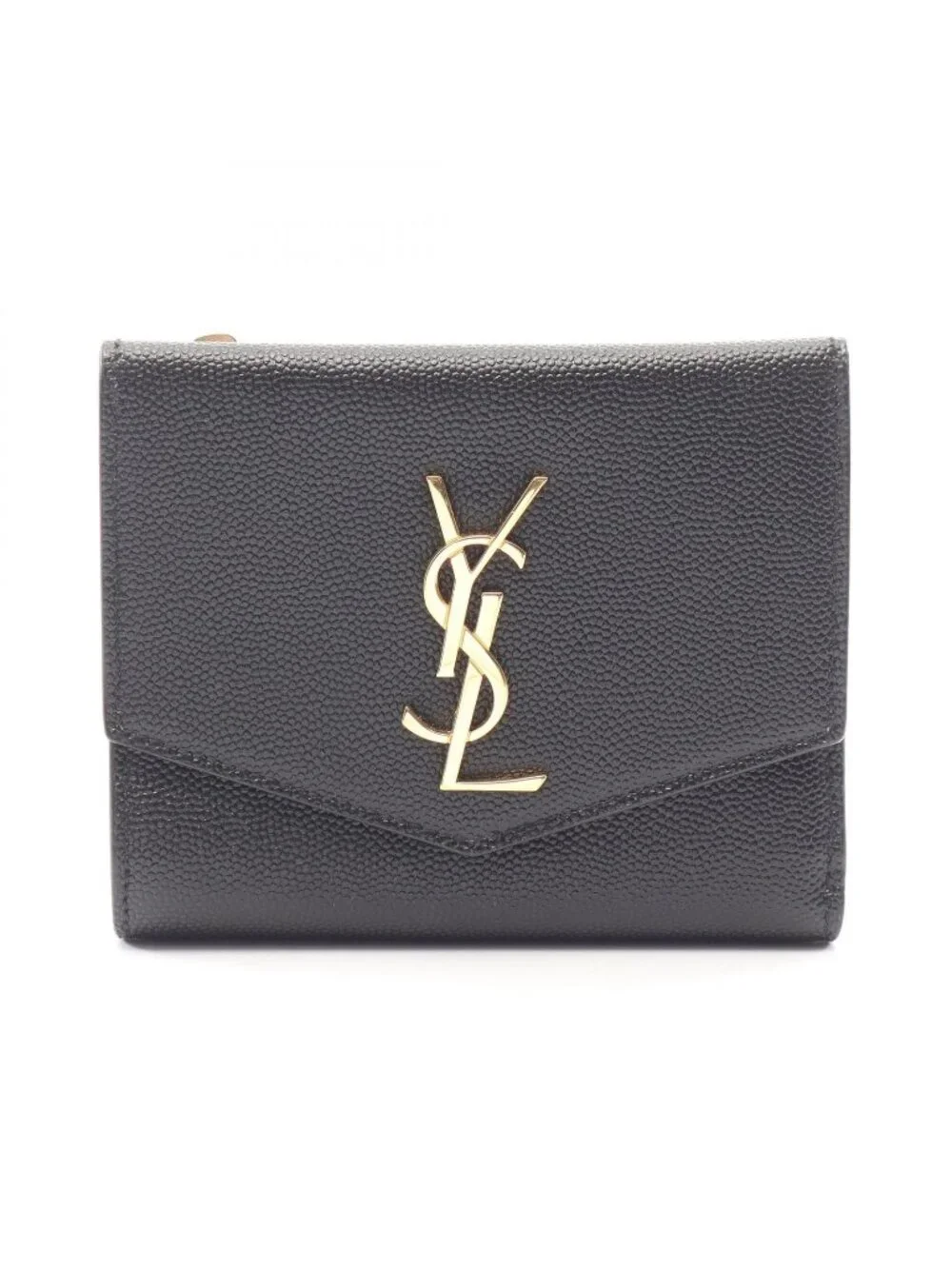 Saint Laurent Paris Bifold Wallet Uptown Compact Black Leather - Picture 1 of 9